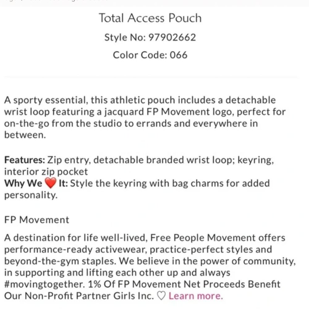 Free People Total Access Pouch 💖 Pink NWT - Picture 5 of 9